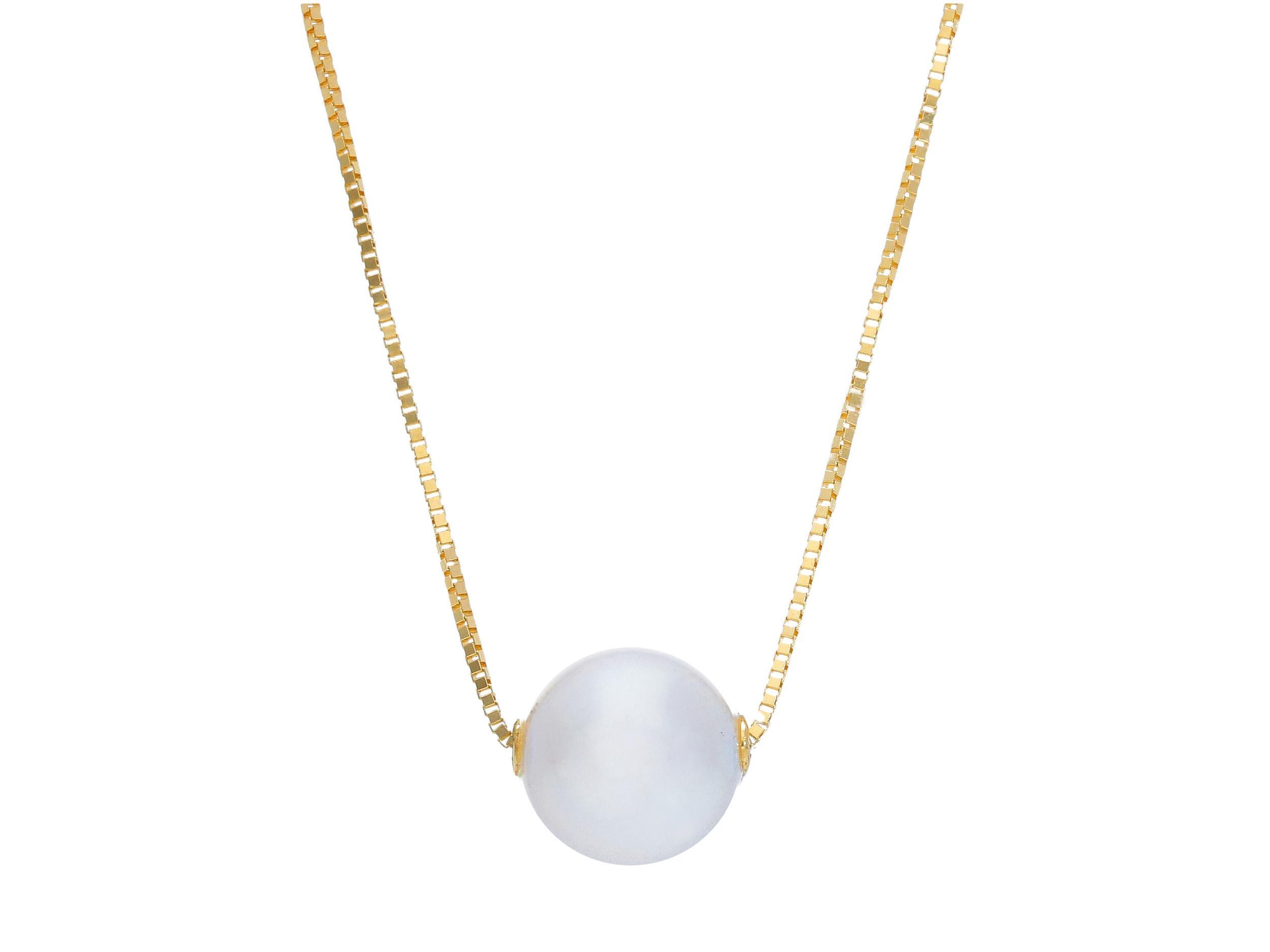 Golden necklace k14 with a pearl Ø 8mm (code S249730)